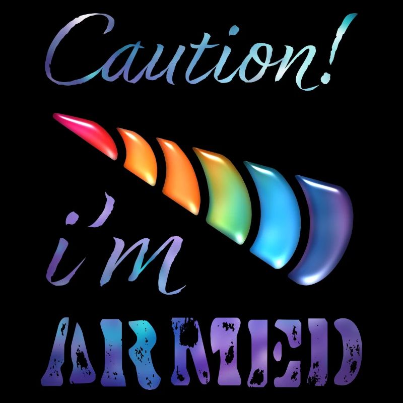 Vorsicht! Ich bin bewaffnetes Einhorn