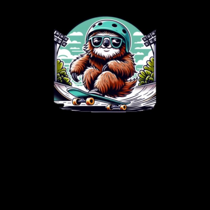 Sloth on skateboard