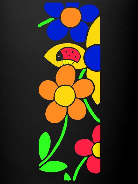 Ladybug with flowers