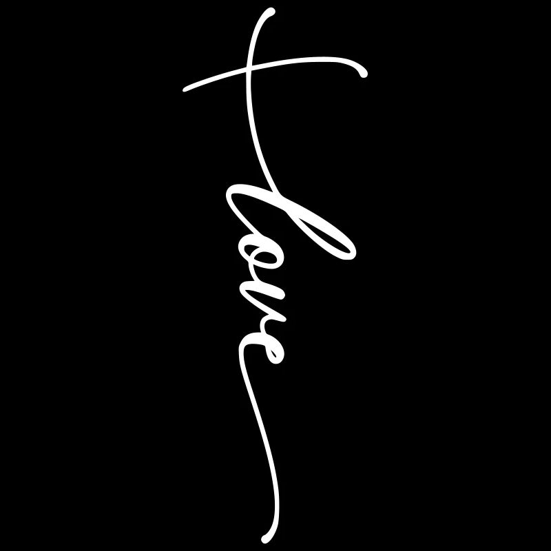 Police Cursive Croix d’Amour
