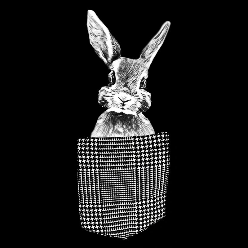 Lapin dans la poche de poitrine