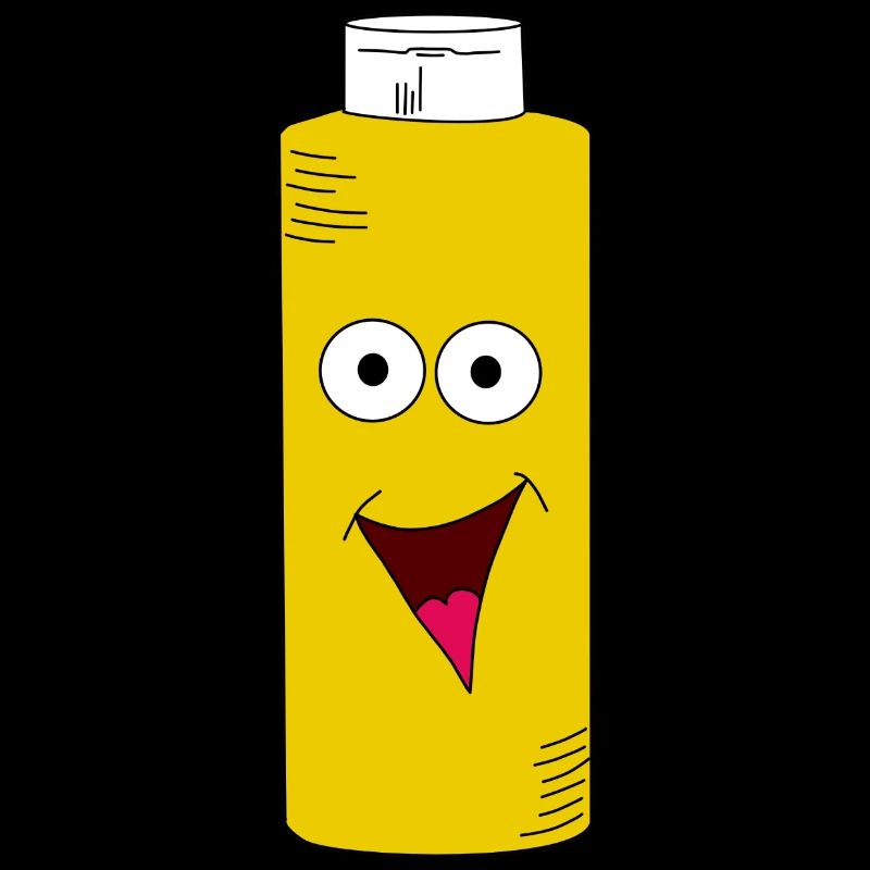 Mustard Yellow Mustard Bottle with Face