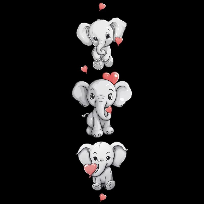 Éléphants mignons