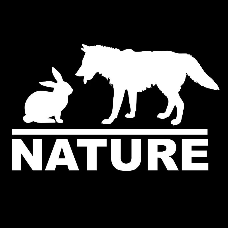 Nature | Wolf Rabbit Forest Animals Hunter Gift