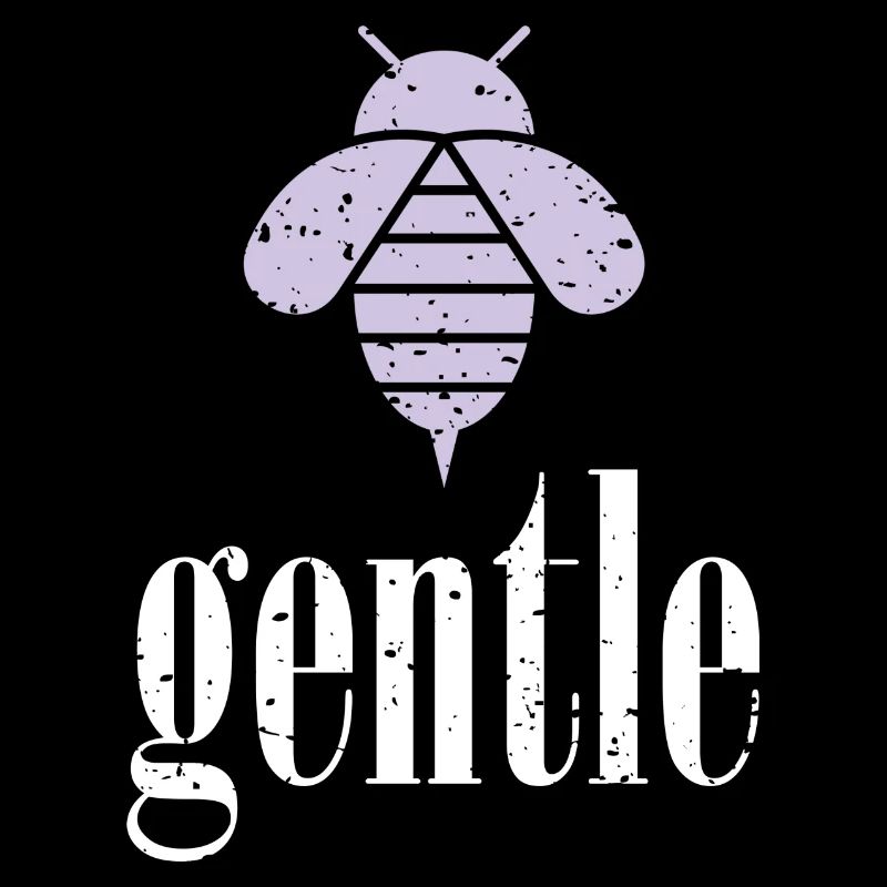 Purple Pastel Bee Gentle Bee Be Gentle