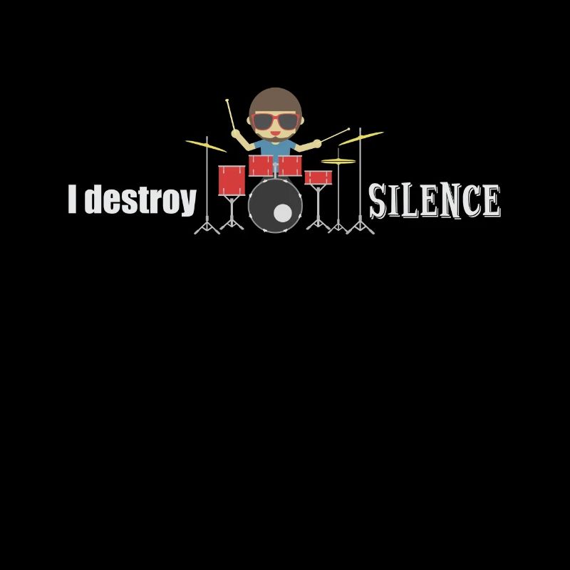 I Destroy Silence Drums Drummer Gift Drummer