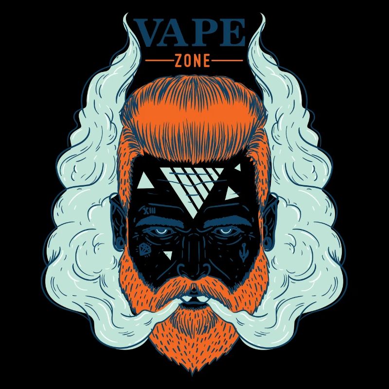 Vaper rauchender bärtiger Hipster