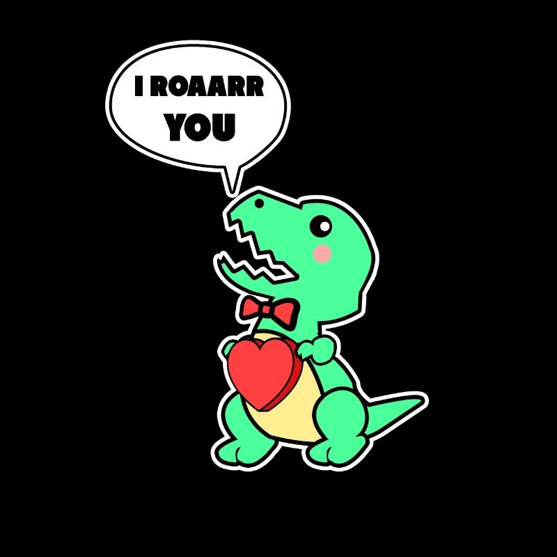 Valentinstag Dino schenkt dir sein Herz Geschenk