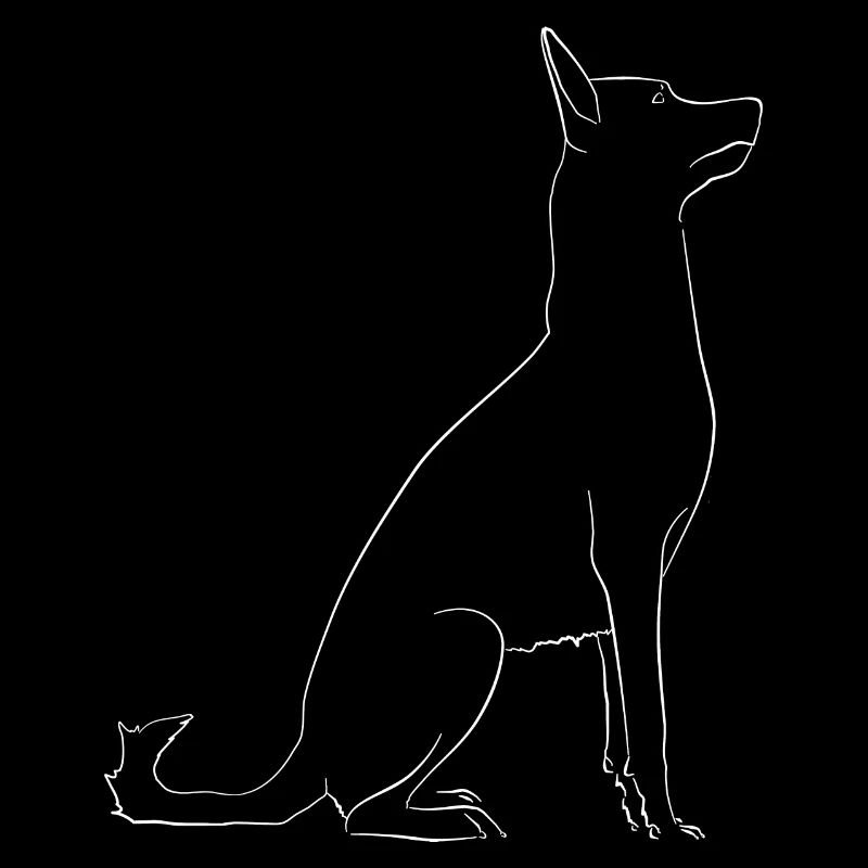Stylized Belgian Shepherd Malinois dog