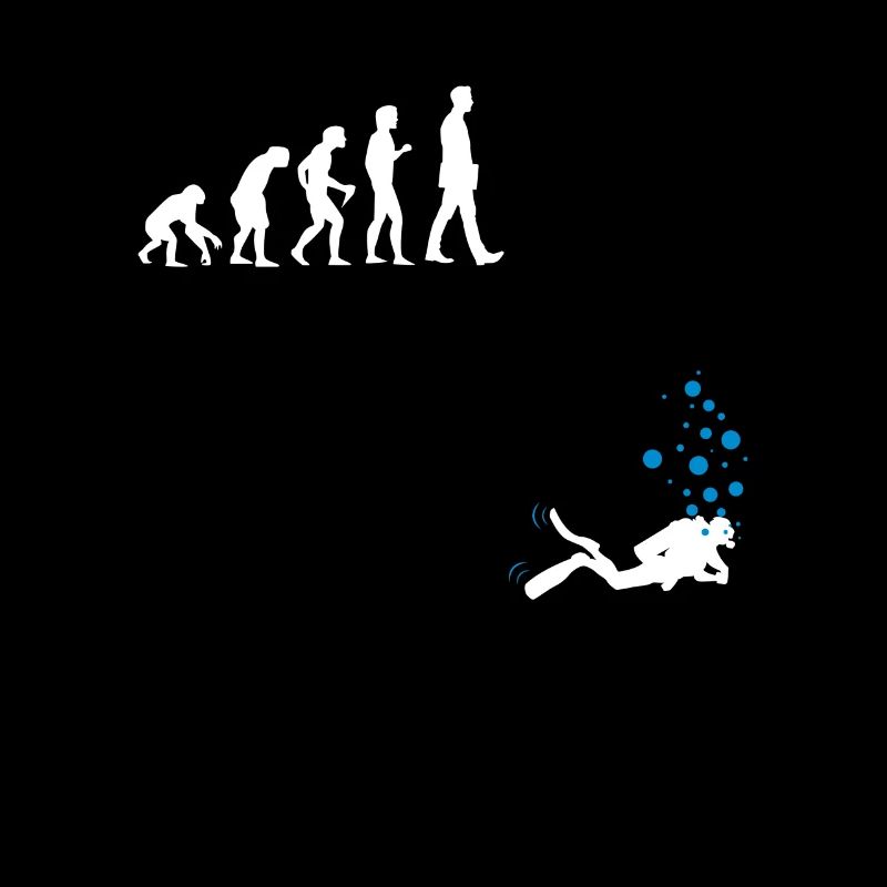 Tauchen Shirt Evolution Taucher Geschenk lustig