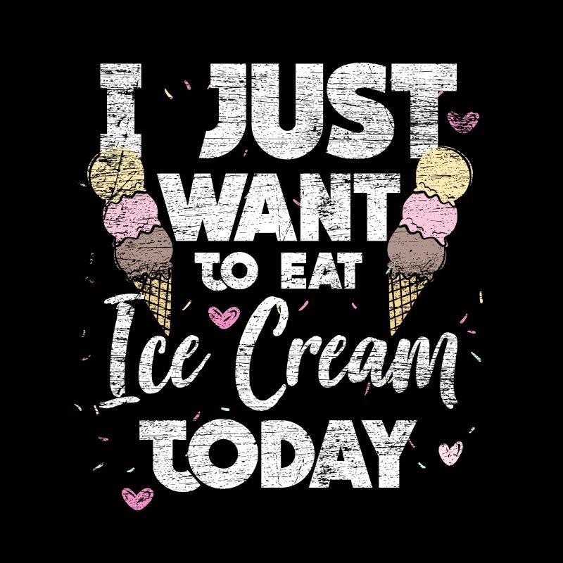 Eiscreme Eis lecker vintage Waffel essen Geschenk