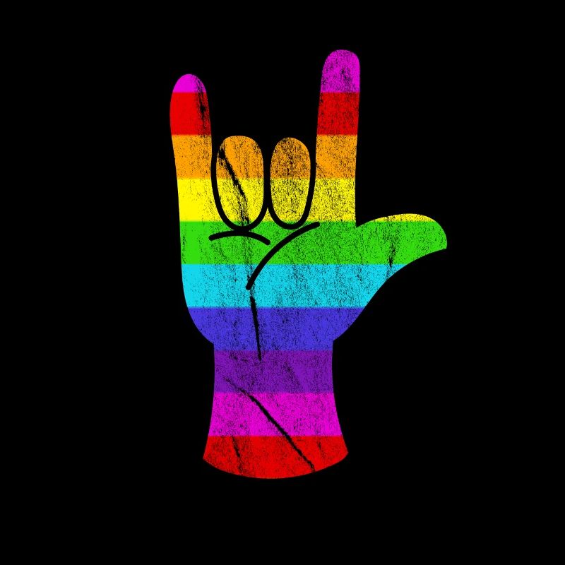 Rainbow Hand Rocking LGBT Pride