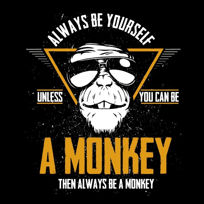 Sei ein Affe Primat Gorilla Tier Geschenk vintage