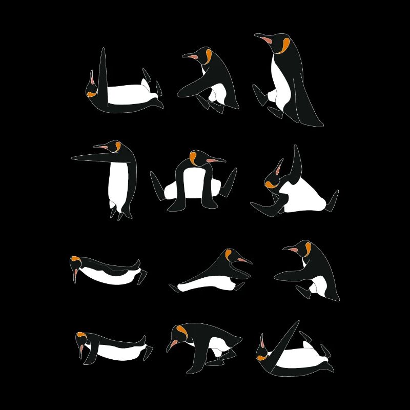 Penguins doing Yoga