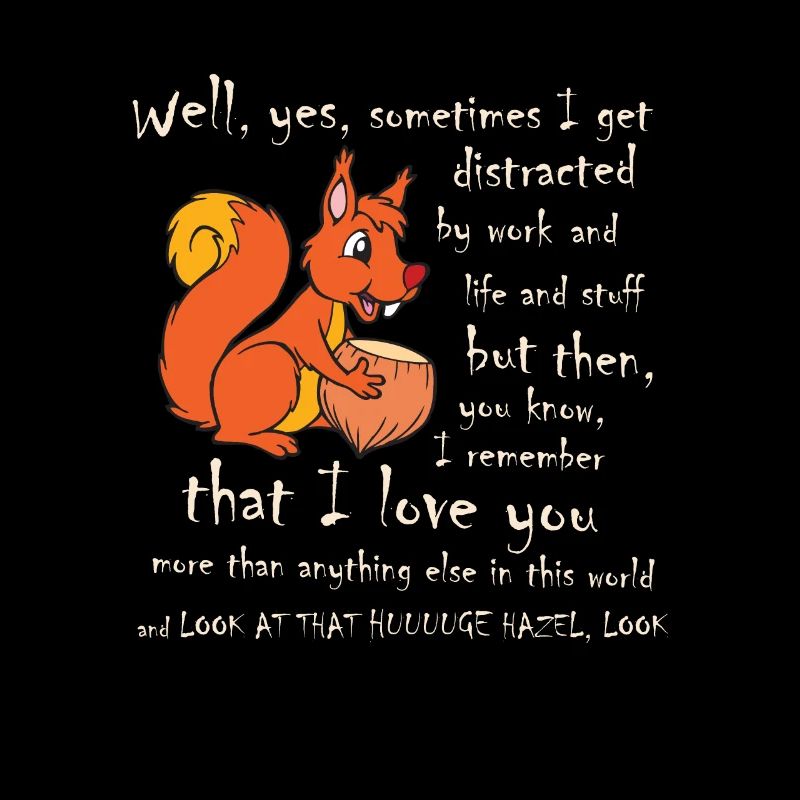 Écureuil ADHD avec beaucoup d'amour