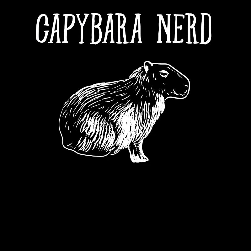Capybara Nerd T-Shirt Capibara Rodent Cool Gnawer