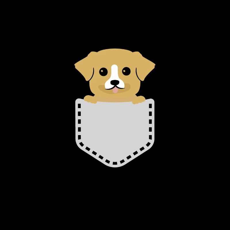 Chien doux dans un sac