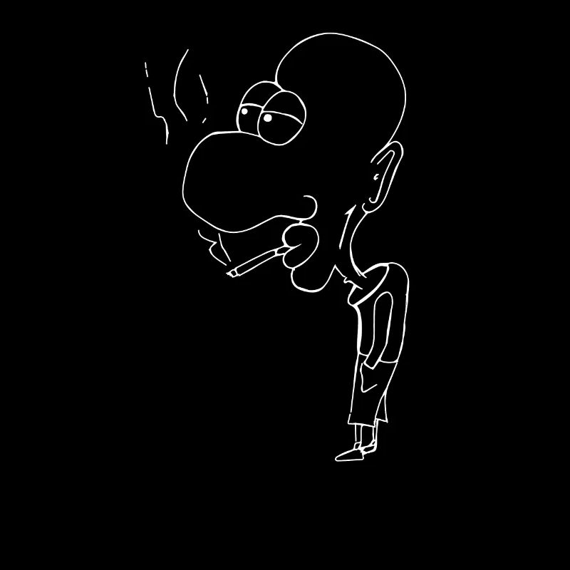 Dessin animé personnage de dessin animé peint à la main cigarette de dessin