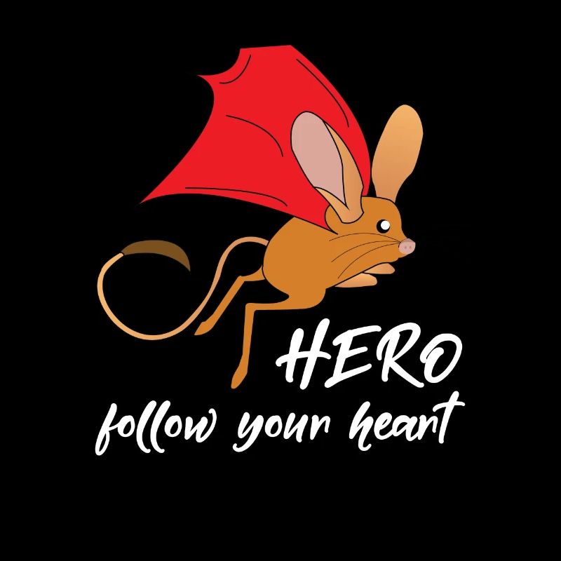 Cute, Smart & Funny Jerboa Tshirt Design Hero