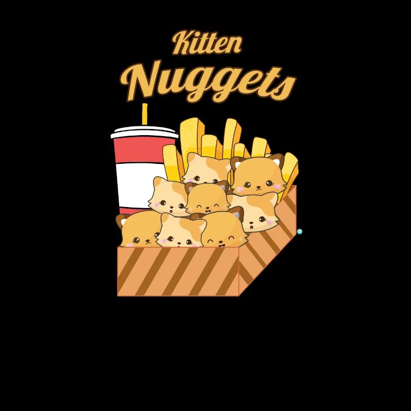 Kitten Nuggets Kätzchen Chicken Nuggets Geschenk