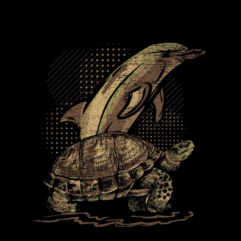 Turtle and dolphin