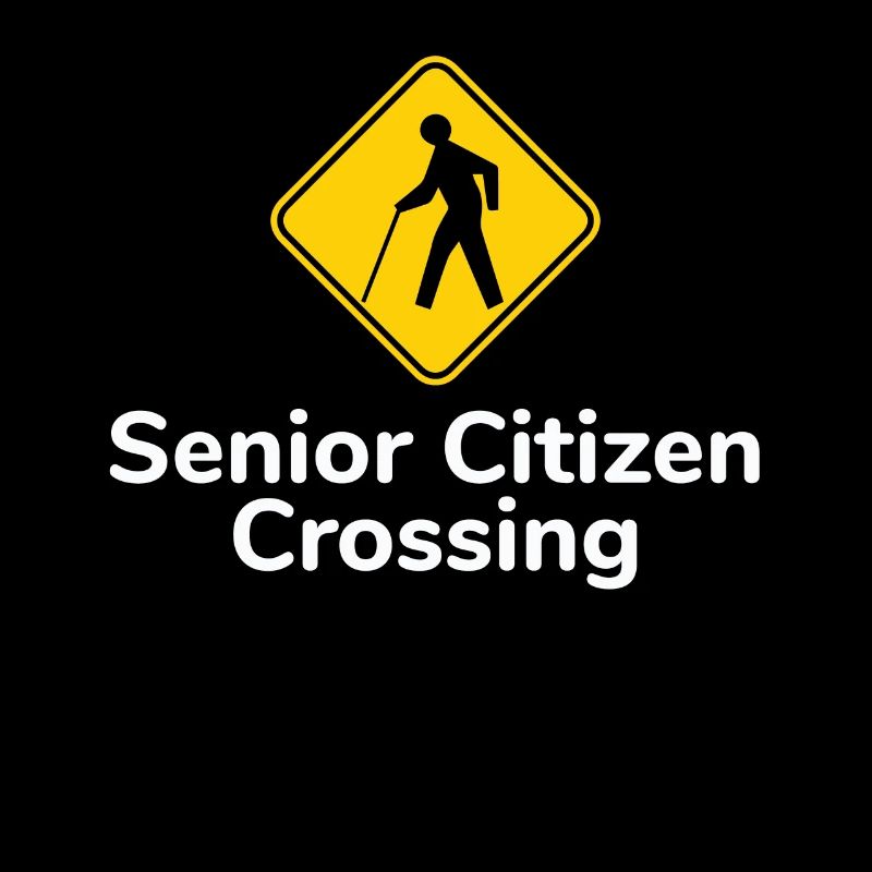 Senior Citizen TShirt Gift Senior citizen crossing