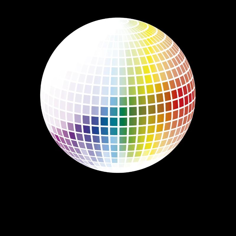 Boule disco arc-en-ciel