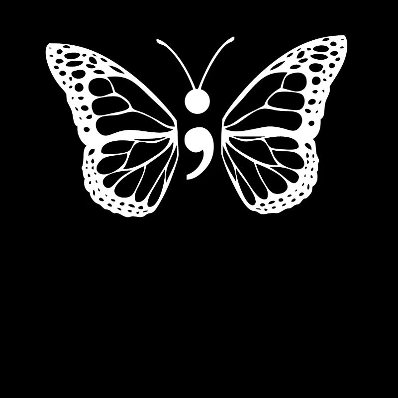 Projet de cadeau de suicide de papillon de point-virgule