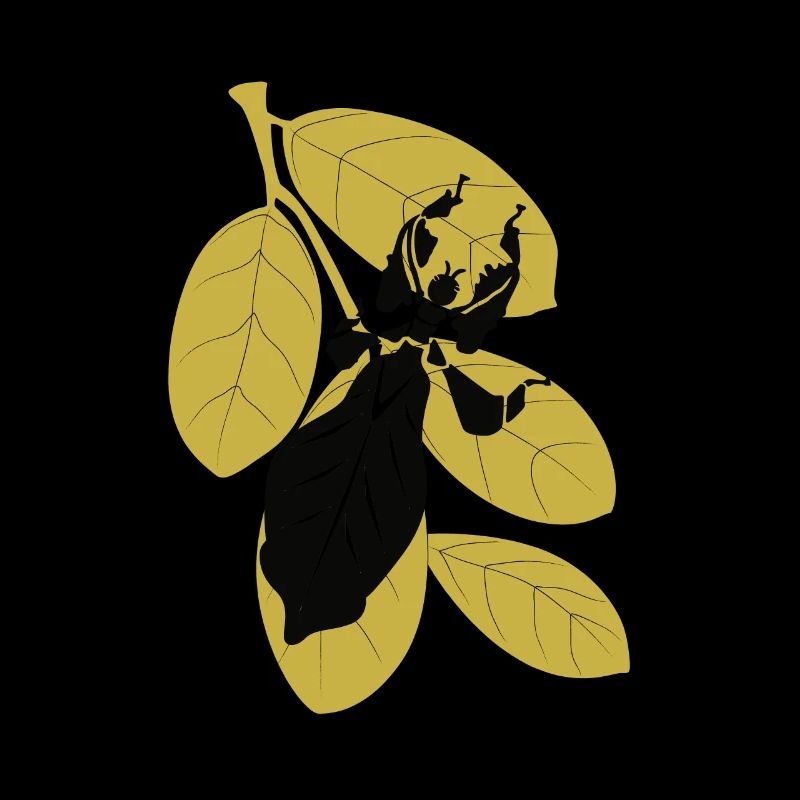 Silhouette de feuille errante sur le feuillage