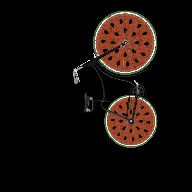 Rétro vélo avec roues melon