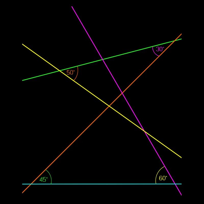 Science Neon Angle Geometry Mathematics
