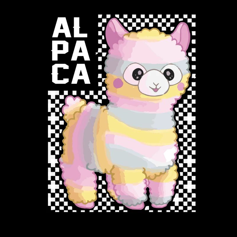 Rainbow alpaca llama gift idea