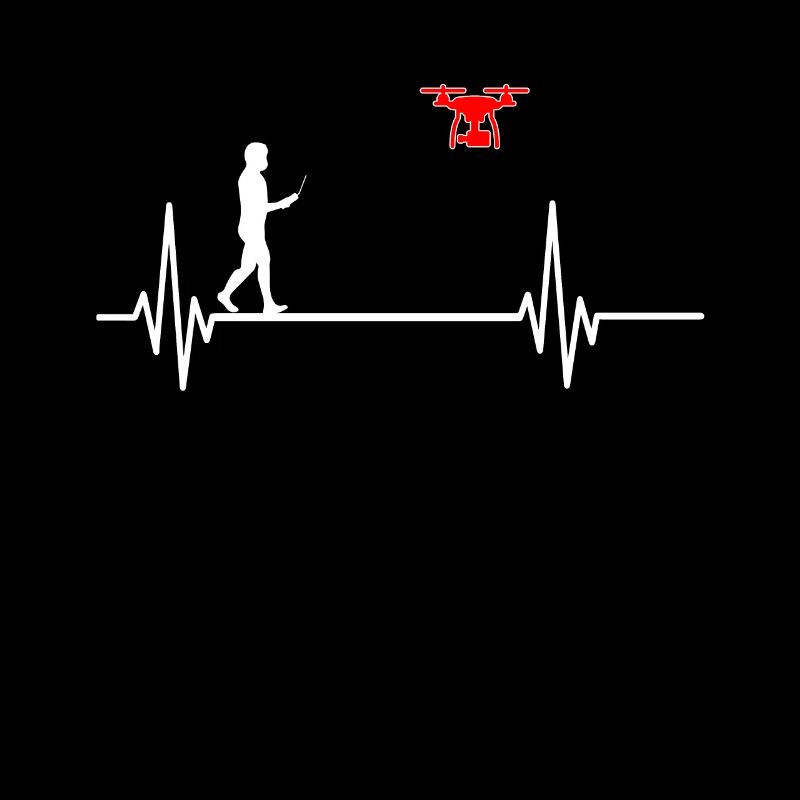 Drone Copter Funny T-Shirt Heartbeat Pulse ECG