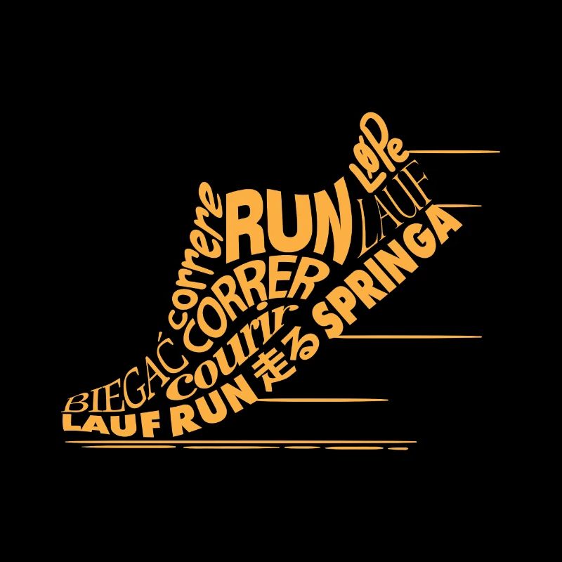 Cadeau drôle de course en cours d'exécution dans le monde entier pour