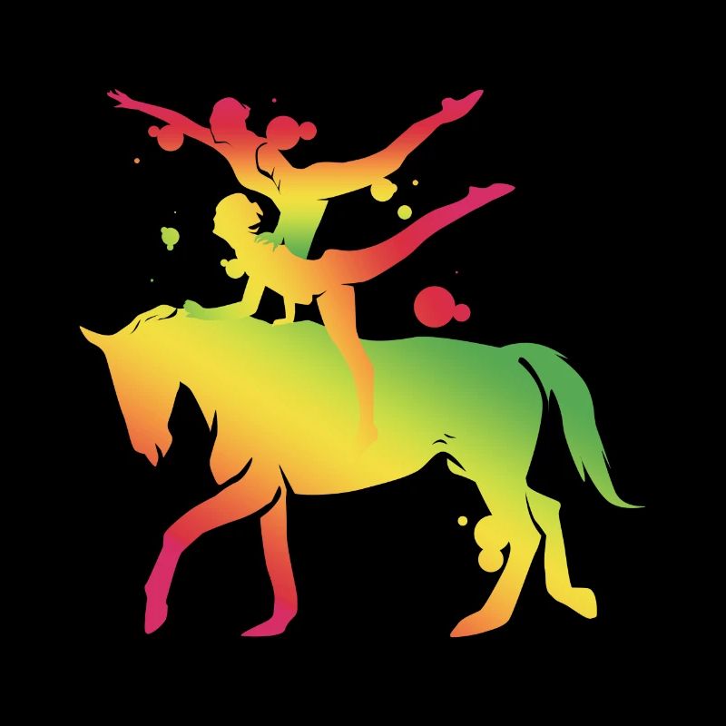 Vaulting team horse