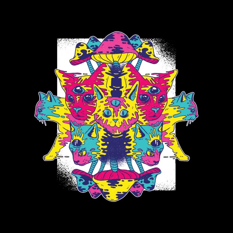 Cat psychedelic - Katze psychedelisch - Farbenfroh