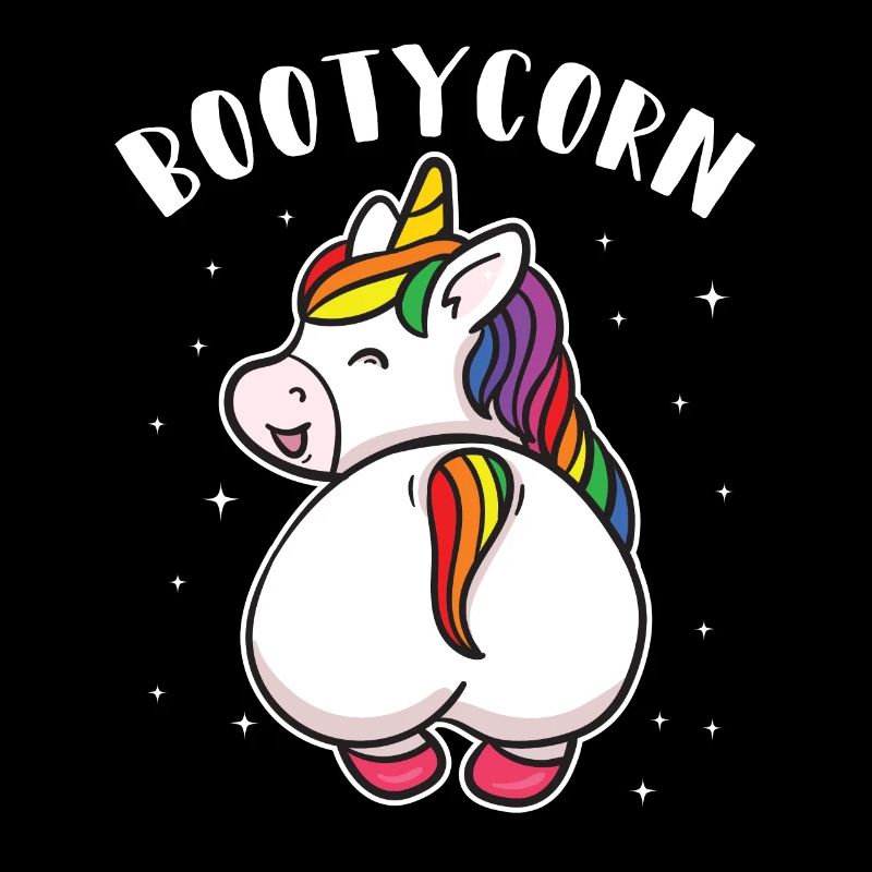 Einhorn Glitzer Hintern Bootycorn Lustig Geschenk