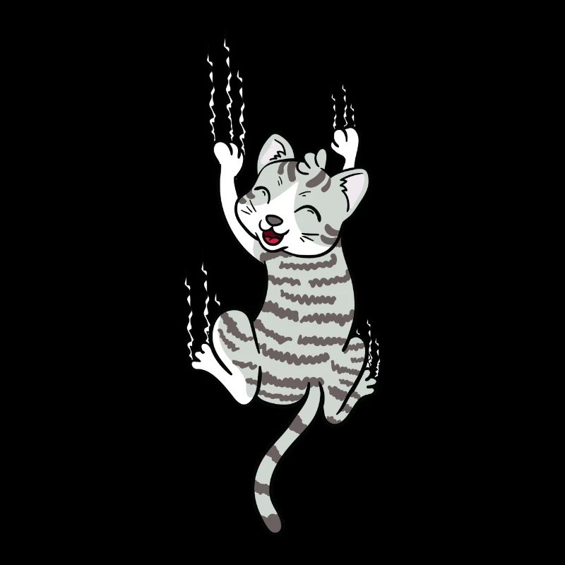 Scratching Cat Scratching Funny Gift