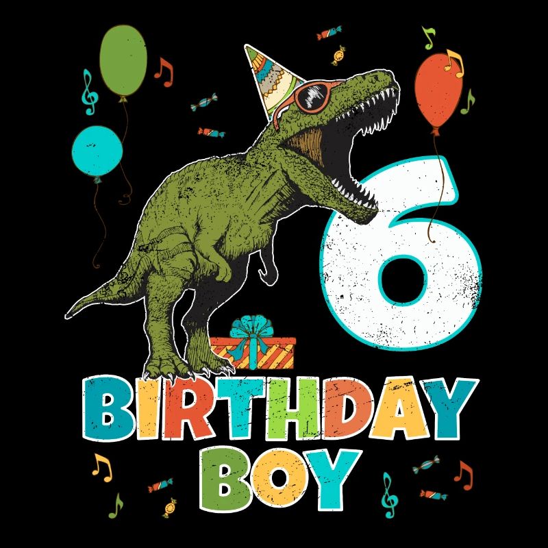 6 ans, fête d'anniversaire pour enfants, garçon, dinosaure Rex