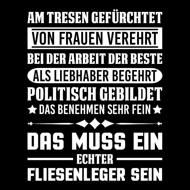 Fliesenleger Spruch Geschenk