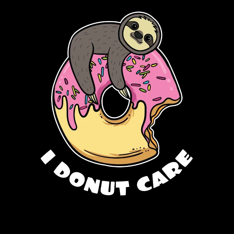 Sloth Donut I Donut Care Comic Funny Gift