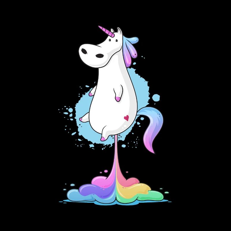 Lustiges Einhorn Furting Regenbogen