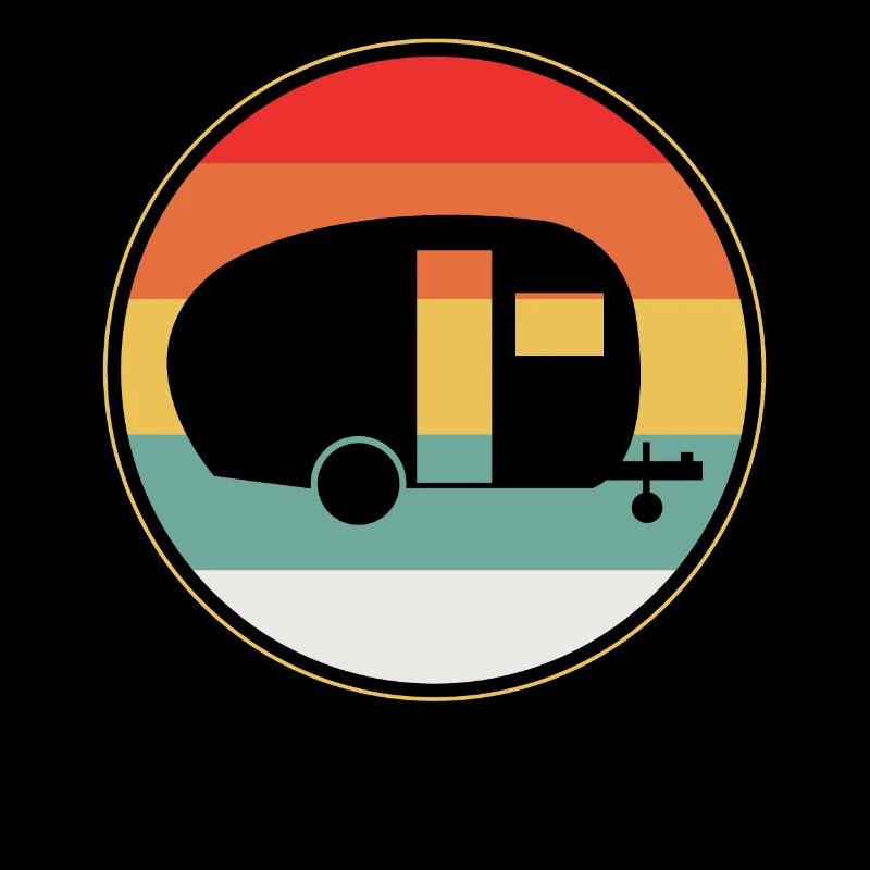 Camping nature caravan