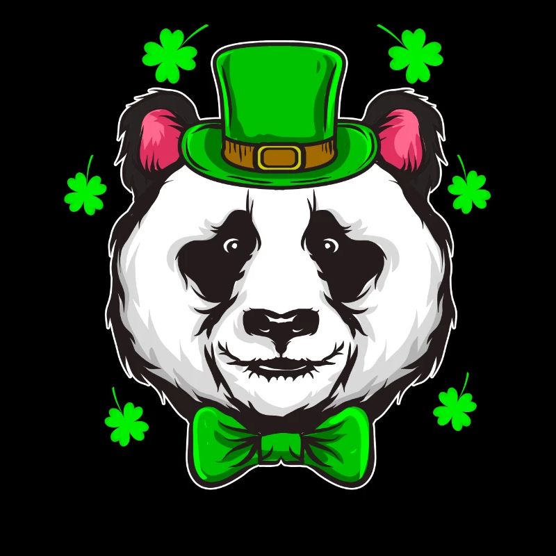 St Patricks Day Panda Trèfle Irlande cadeau