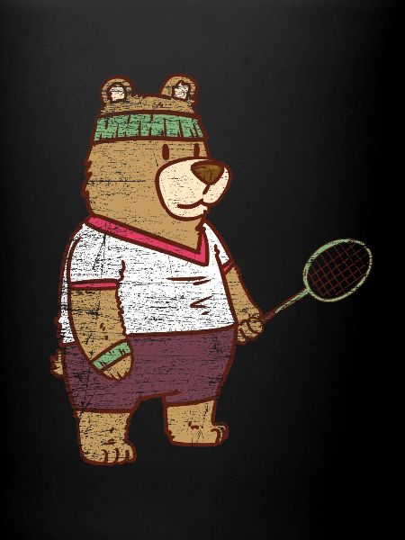 Speedminton bear gift