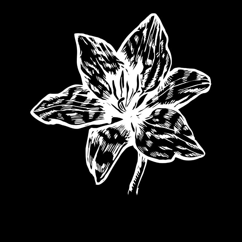 Fleurs silhouette icône fleur de lis