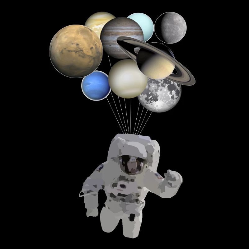 Astronaute dans l’espace/univers avec des planètes