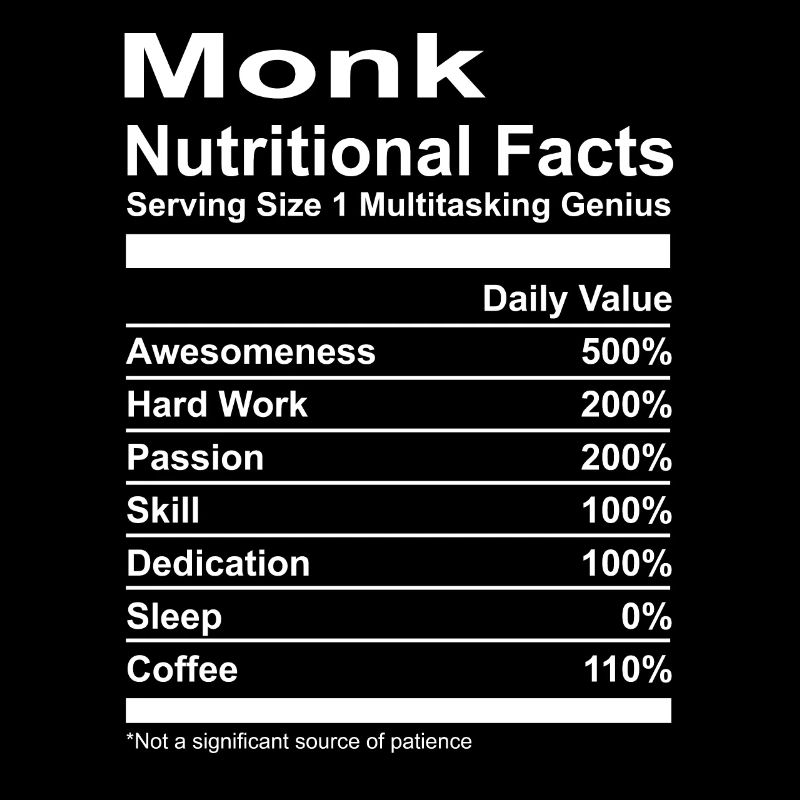 T-shirt Faits Nutritionnels de Moine