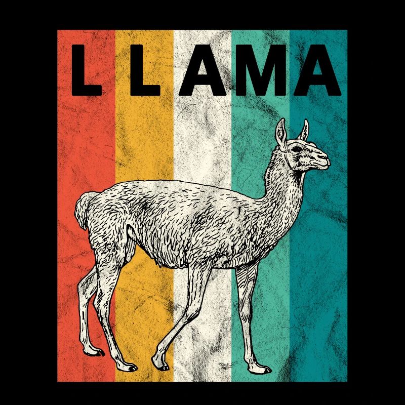 Lama Alpaga Rétro