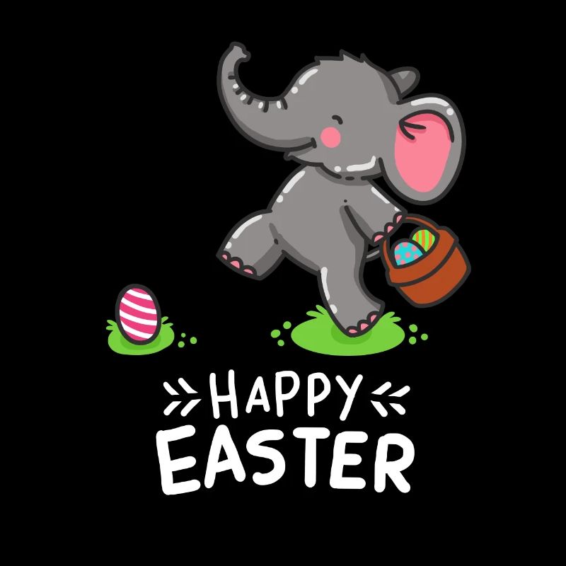 Elephant - Elephants - Easter - Happy Easter